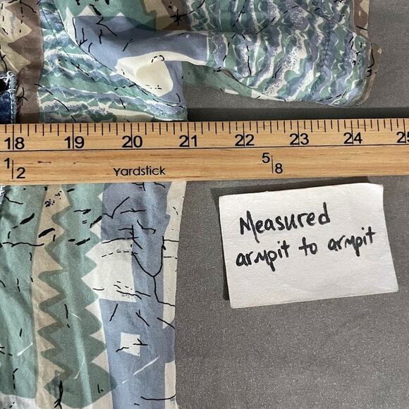 Vintage GX Size Small Silk Denim Button Up Shirt Country Western 80s Cowgirl - Picture 9 of 10